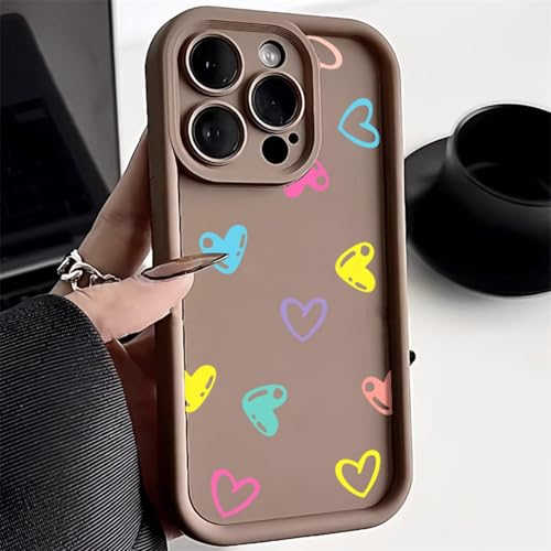 FTTFFLL �n�[�g �X�}�z�P�[�X iPhone 14 �P�[�X iPhone 11 13 12 15 16 Pro Max X Xs Xr 7 8 Plus Se 2020�p �\�t�g�V���R���J�o�[(iPhone 16 Plus/05DG06�p)