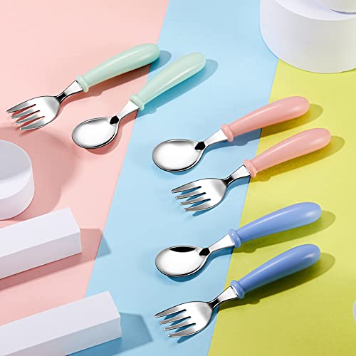 12 Pieces Fork And Spoon Silverware Set Stainless Steel Utensils Flatware Round Handle Utensils Silverware Flatware Cutlery Set For Home, Kitchen And Restaurant #TOP6