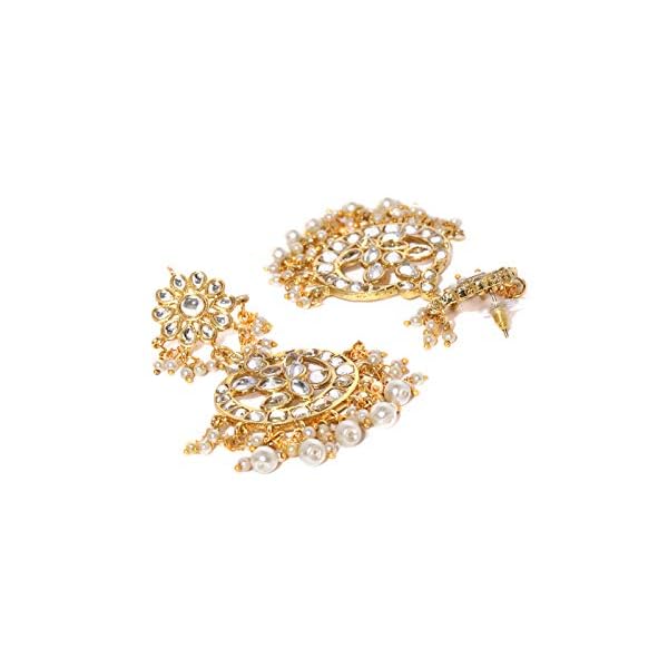 Zaveri Pearls Kundan & Pearls Hair Jewellery for Women (Golden)(ZPFK8536) - Image 4