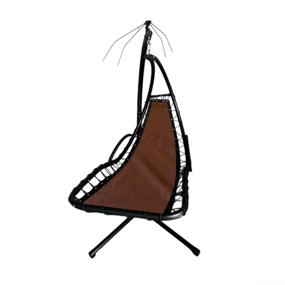 Tissu de rechange pour chaise longue d'extérieur - 64 x 197 x 23 cm - Tissu pour balancelle en textilène - Accessoire pour meubles de jardin (1 pièce sans poches) - Café