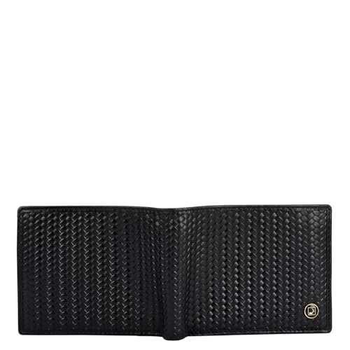 Image of Da Milano RFID Protected Wallet for Men - Black | Genuine Leather Bifold with 2 Compartments, 6 Card Slots & 4 Slip Pockets | Slim Leather Wallet