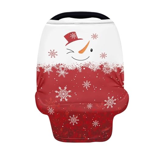 Image of Snowman Nursing Breastfeeding Covers Multipurpose Infant Seat Cover Canopy Christmas Decorations Outdoor,High Chair /Stroller Covers /Stroller