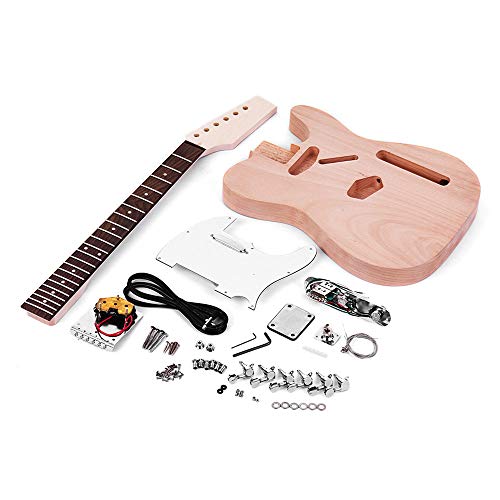 Kalaok Unfinished Guitar Kit DIY Kit TL Tele Style en acajou Corps bois d'érable manche palissandre