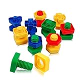 32 Pcs Jumbo Nuts and Bolts, Occupational Therapy Autism, Jumbo Nuts Bolts Toy, Screw nut toy, Screw toy,Jumbo Screw Nut