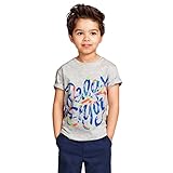 Mud Kingdom Little Boys' Quotes T-shirt + Pants Outfits Kids Clothing Sets US Size 3T