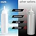 OAMCEG 12 Pack Ketchup Squeeze Bottles 8 OZ Plastic Condiment Squeeze Squirt Bottles and Caps with Discrete Measurements, for Ketchup, BBQ, Sauces, Syrup, Condiments, Dressings, Paint - BPA Free