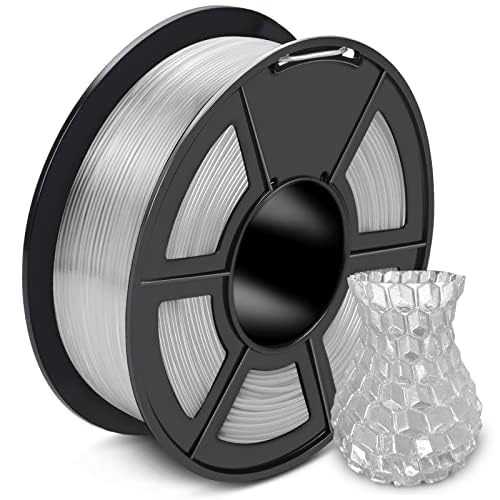 Image of SUNLU 3D Printer Filament PETG Filament 1.75mm, Less Stringing Good Layer Adhesion High Toughness, PETG Filament 1.75 ±0.02mm, 1kg Spool(2.2lbs), Transparent