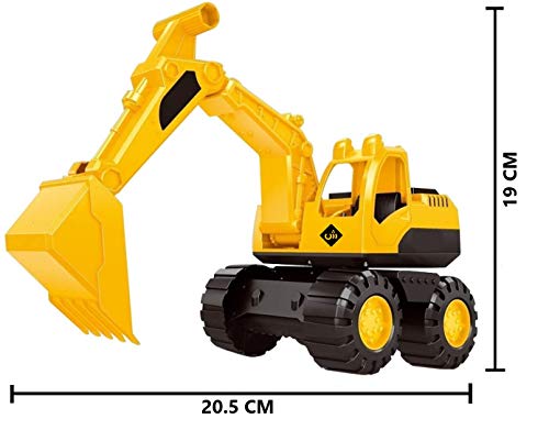 Image of SHOPOFLUX Plastic Construction Excavator Vehicle, Pack Of 1, Multicolour, For All