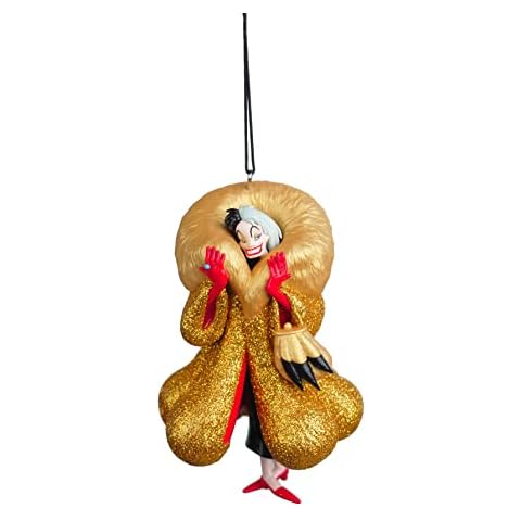 Disney Villains Christmas Decorations Ornaments Baubles (Cruella) Cover