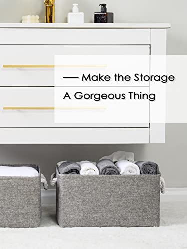 image for TheWarmHome Large Storage Bins- Storage Baskets for Organizing Shelves