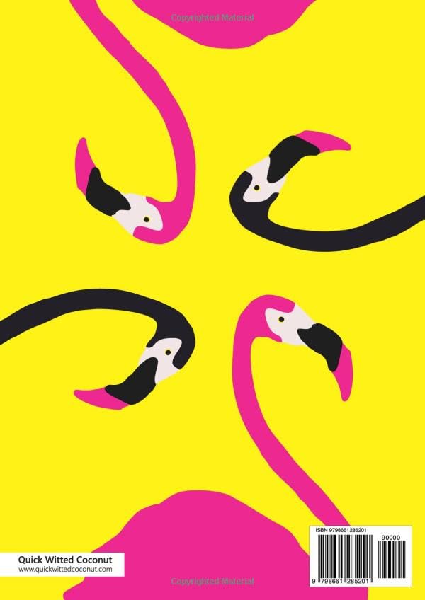 Flamingo Four Notebook - A4: (Yellow Edition) Fun notebook 192 lined pages (A4 / 8.27x11.69 inches / 21x29.7cm) - Image 2