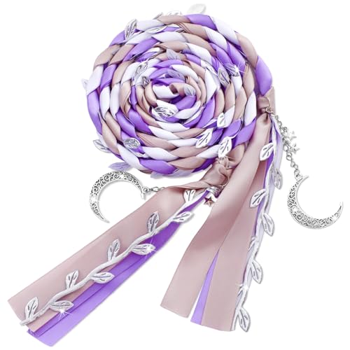 Image of Handfasting Cord Wedding Braided,Elegant Purple,Moon Goddess
