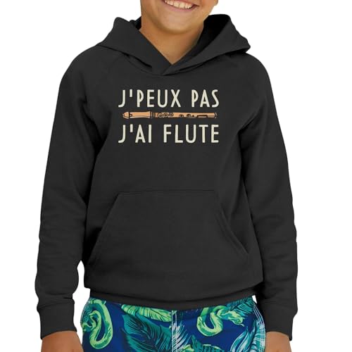 Sweat à capuche enfant j'peux pas j'ai flûte - Pull coton musique classique - 2