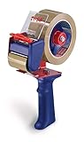 tesa Packband Handabroller, Modell Economy inklusive 6 Rollen Packband braun