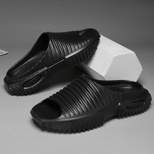 Men's summer thick soled non slip household slippers, quick drying lightweight shower shoes3