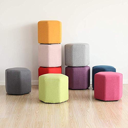 Canapé-banc hexagonal violet en tissu avec housse démontable - 5