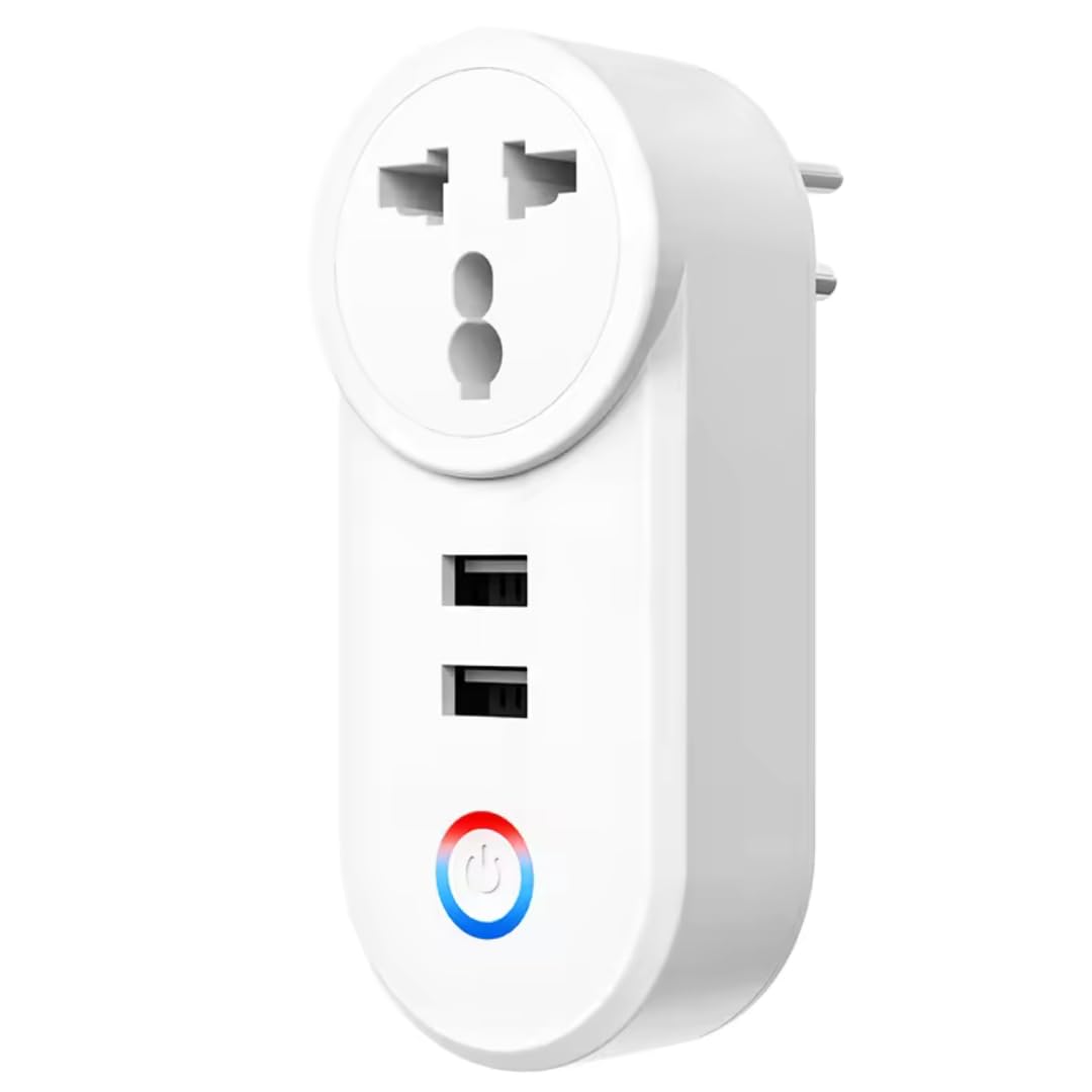 PGSA2Z 3 Pin Plug Adapter, 100-240V, 16A Max Current, Electrical Adapter for Google Home, Alexa, Tuya Wifi Smart USB Socket (B0D8VZG9C5) Amazon Price History, Amazon Price Tracker