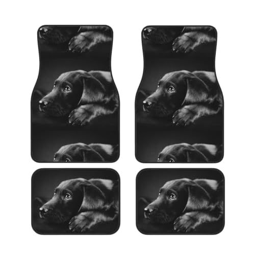 Alfombrillas de neopreno para vehículos con grabado artístico de un cachorro de labrador