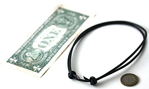 LynnAround Sturdy Beach Choker Surf Necklace Adjustable Genuine 2mm, 3mm Round Brown/Black Leather Cord 16-32"4