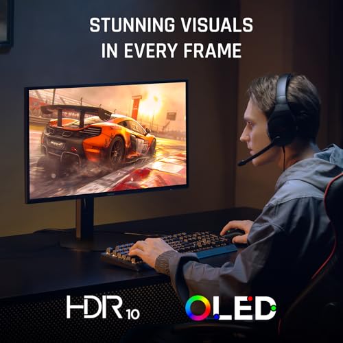 Image of ViewSonic VX2738-2K-OLED 27 Inch 1440p Gaming Monitor, OLED Display with 240Hz and 0.03ms for Smooth Gameplay, FreeSync Premium, Eye Care Technology, Advanced Ergonomics, HDMI, and DisplayPort