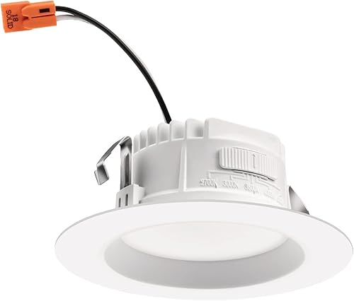 Miniatura 18 de Juno RB4 SWW5 MW M6 RetroBasics - Kit de molduras de luz descendente, LED blanco conmutable, moldura deflectora, CCT conmutable, 2700K, 3000K, 4000K