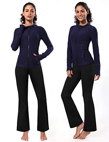 Image of BUBBLELIME 29 inch /31 inch /33 inch /35 inch /37 inch 3 Styles Women's High Waist Bootcut Yoga Pants Basic /Side Pockets Tummy Control Workout Flared