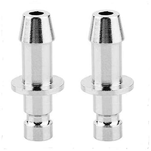 2-Pack Silver Metal NIBP Cuff Connector Blood Pressure Monitor Cuff Connector Air Hose Connector