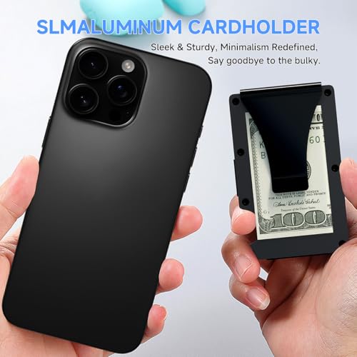 Slim RFID Wallet for Men Convertible Metal Business Card Holder in 15 Cards - Ideal for Credit Card Holder and Money Clip4