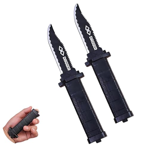 YAZWUR Couteaux de Tour de Magie Disparaissants, 2 Pièces, Lames Rétractables, Faux en Plastique,...