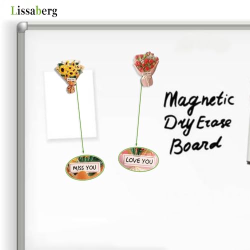 Imanes decorativos de resina florales para nevera, set de 2 miniatura 4