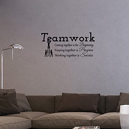 Teamwork Coming Together Is The Beginning Keeping Together Is Progress Working Together Is Success Vinyl Wall Decal Inspirational Quote Motivational Saying Art Letters Office Wall Room Decor #TOP4