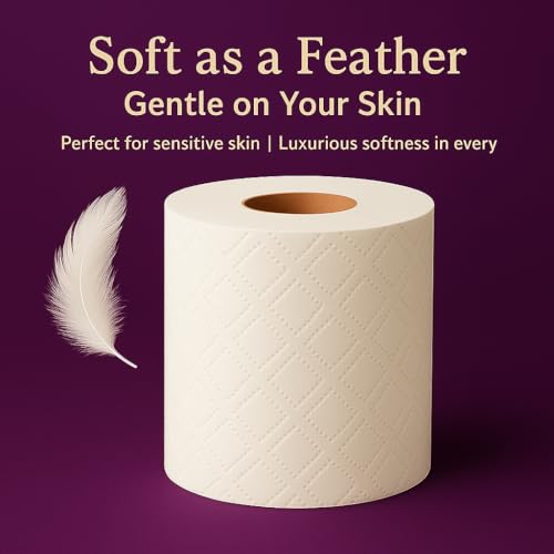 Image of Omega Tissue Roll - 12 Rolls Pack | Ultra Soft Cushion Effect | 2-Ply Toilet Paper | 6-in-1 Strong & Absorbent | 3000 Pulls | Bathroom Tissue | Hygienic & Skin Friendly