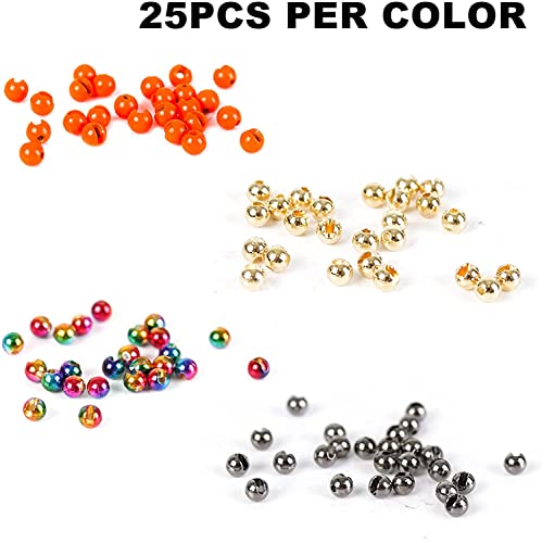 sprinton Maximumcatch Fliegenfischen Perlen Bindenmaterial Wolframperlen 4 Farbe, 100er pro Packung, Fliegenbinden Perlen - Image 3