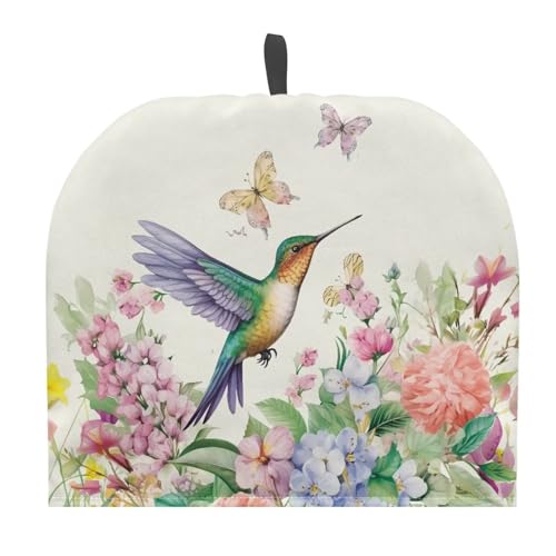 Image of Spring Floral Hummingbird Teapot Cover Tea Pots Cozy Insulated Tea Cozies Teapot Dust Cover Kettle Cover for Home Kitchen Dining Room Decor