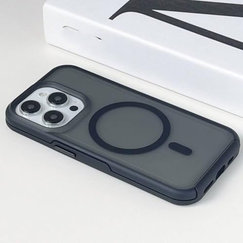 Coque magnétique givrée noire iPhone 16 Plus antichoc