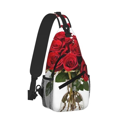 Rose Print Cross Chest Bag Diagonally - High-Capacity For Short Trips, Work, And Daily Use2