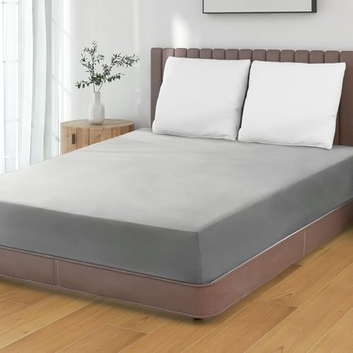 HENGWEI Spannbettlaken 200x200cm Mikrofaser, Spannbetttuch bis 30cm Matratzenhöhe Weiche Matratzenauflage, mit Elastischem Boxspring, für...
