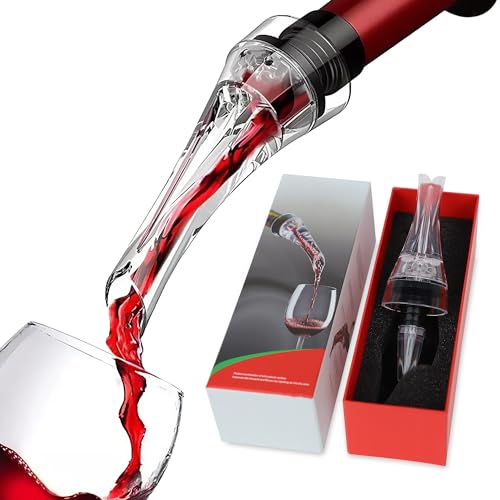 The Easy Pour Wine Aerator Spout by Pronto Bella, Professional Wine Aerator Attaches to Bottle for Improved Flavor, Enhanced Bouquet, Rich Finish No-Drip, Spill-Free Design, Gift for Your Wine Friends