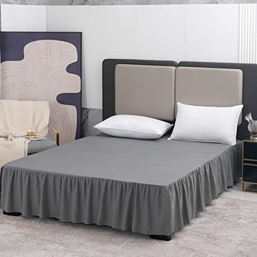 Image of Bed Skirt Full Size 12 Inch Drop Ruffled Bed Skirt with Split Corners
