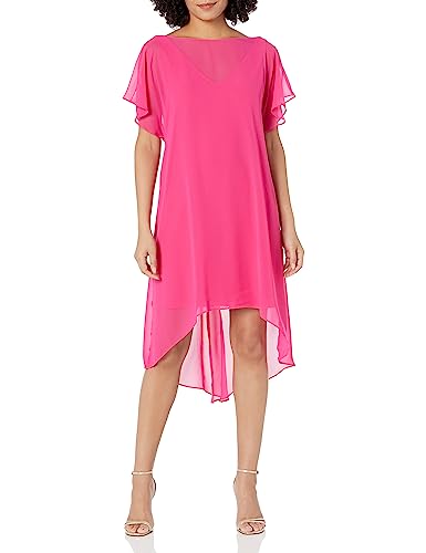 Image of Adrianna Papell Chiffon Overlay Sheath Dress