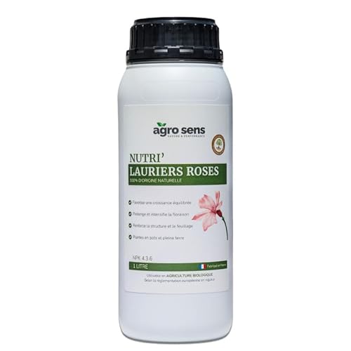 Agro Sens Nutri Lauriers Roses - Engrais Liquide pour lauriers Roses et bougainvilliers - 1 Litre (500 litres de préparation)