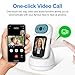 Video Calling Handheld Security Camera Indoor,Nanny Camera Baby Camera Pet Camera,2-Way Video Call 350°Pan Cameras for Home Security,Move Tracking,Alarm Push 1080P 2.8inch Screen,Night Vision