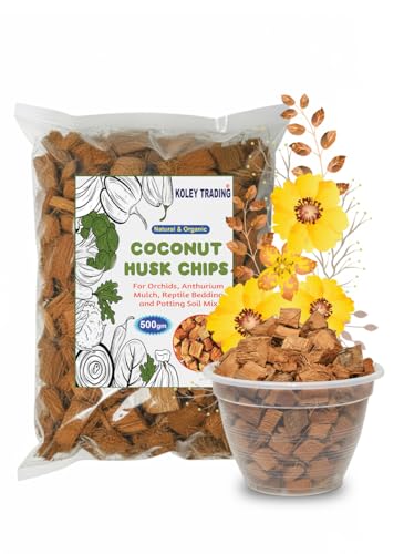 Image of Premium Natural Coconut Husk Chips 500g for Orchids & Reptile Bedding