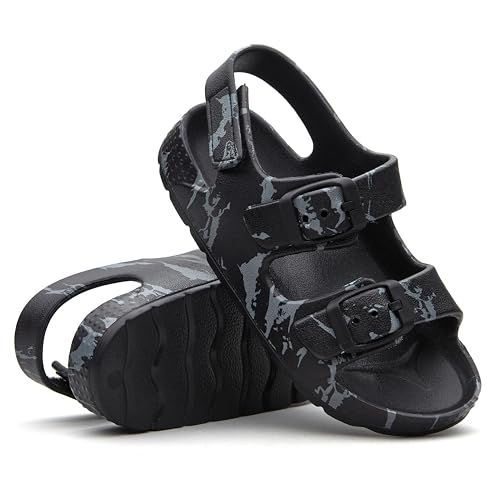 Image of EasyStar Boys and Girls Lightweight Dual-Adjustable Sandal Buckles With Hook and Loop Heel Closure