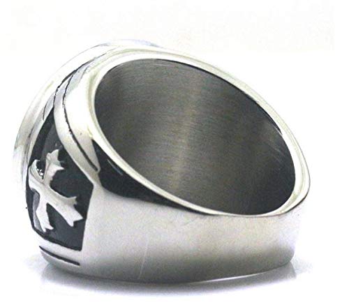 Anel São Bento Católico Cruz Cristão Templário De Aço Inox 316 (25)