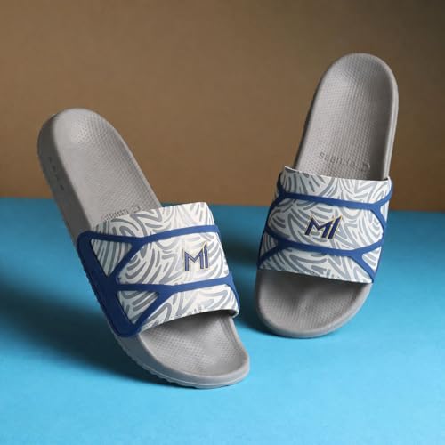 Image of CHUPPS MI Flex Men's Casual Slides | Soft Cushioned Footbed | Lightweight Anti-Slip Slippers | Indoor Outdoor Daily Wear Slides for Men