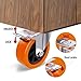 5 Inch Swivel Caster Wheels Set of 4, Heavy Duty Casters with Brake - Load 1800lbs, Polyurethane Locking Casters for Cart, Furniture, Workbench (Bonus of Screws & Gloves)