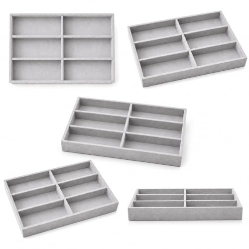 Image of 6 Slot Sunglasses Organizer Tray, Grey | For Drawer