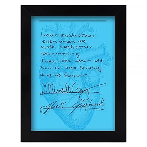 Quadro Porta Lembranças - Post It Casamento Meredith e Derek - Grey's Anatomy