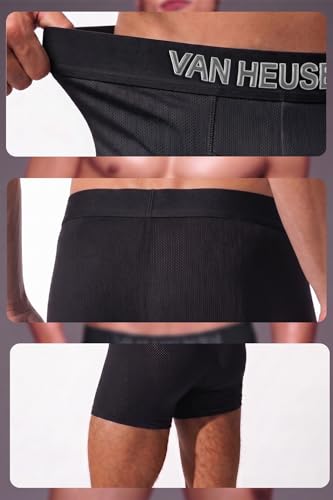 Image of Van Heusen Men's Trunk Pack of- 1 |Air Series|Light as air|Mesh Fabric|Breathable Active Trunks Moisture Wicking|No Ride Up Sweat Absorbant|Underwear for Active Wear|Style 40047